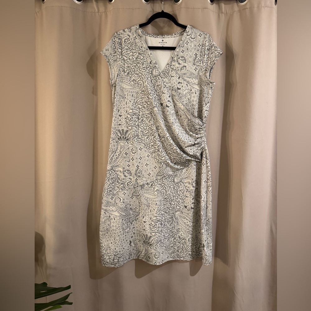 Athleta Gray Paisley  Dress